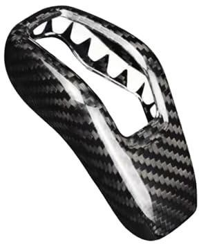 Schalthebel Kopf Für Jaguar Für F-Typ 2013-2021 Carbon Fiber Schwarz Schaltknauf Abdeckung Trim