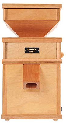 hawos Queen 1 Elektrische Getreidemühle aus Buche Multiplex mit 360W Leistung der Firma hawos Kornmühlen GmbH