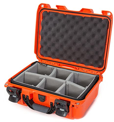 NANUK Medium-Serie 915 Schutzkoffer aus NK-7-Harz mit gepolsterten Trennwänden, leicht, wasserdicht, Orange