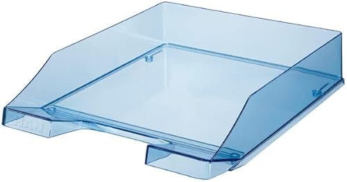 Briefablage KLASSIK C4 transparent, A4/C4, Greifausschnitt, blau-transparent