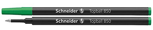 Schneider Topball 850 Roller Ball Pen Refill, Euro Size, 0.5, Green