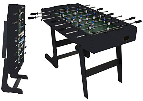 Mendler Tischkicker London, Kicker Kickertisch Tischfussball, klappbar 84x121x105 - schwarz