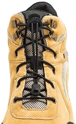 LOCK LACES Unisex's Black Boot Laces 72inch, One Size