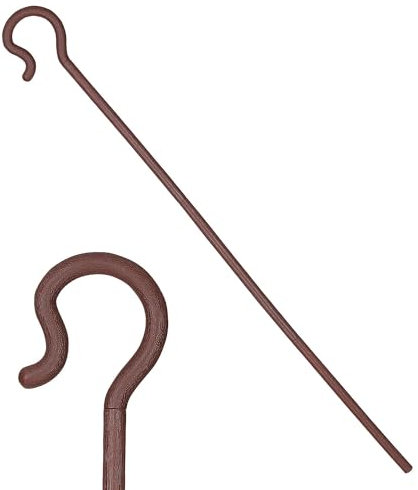 W WIDMANN MILANO Party Fashion 7605 - Hirtenstab, Länge 148 cm, braun, aus Kunststoff, zerlegbar, Hirte, Heilige drei Könige, Krippenspiel, Krippe, Weihnachten, Weihnachtsgeschichte