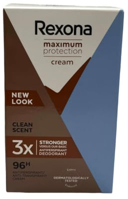 3er Pack - Rexona Women Deostick Cream - Maximum Protection Clean Scent - 45ml