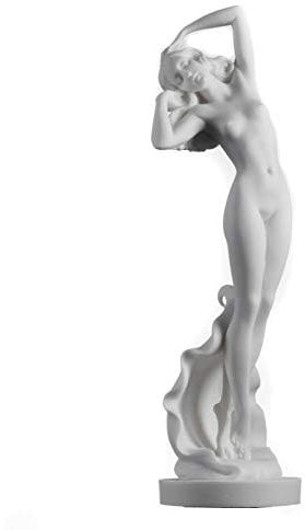 BeautifulGreekStatues Aphrodite Geburt der Venus Sexy Nackte Mädchen Statuette 32cm Weiße Alabasterstatue