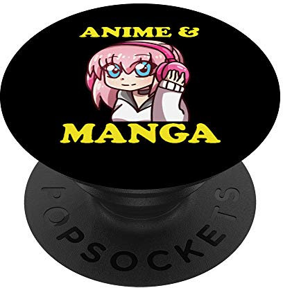 Anime and Manga Drawing Cute Kawaii Anime Girl Waifu K-Pop PopSockets Grip and Stand for Phones and Tablets