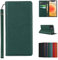 Copmob Case Compatible for iPhone 12 Mini,Premium Genuine Leather Flip Wallet Case,[3 Card Holders][Magnetic][RFID-Blocking],Protective Case Cover for iPhone 12 Mini - Dark Green
