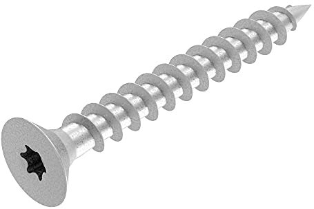 Vis pour panneaux de particules SECCARO 4,5 x 35 mm, acier galvanisé, vis à bois à filetage total, TX/six pans creux, 200 pièces