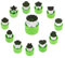 Mini cortador de galletas, 12 piezas mini cortador de verduras formas juego mini pastel de frutas galletas pasteles sellos molde para hornear niños y herramientas de suplemento de alimentos accesorios