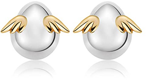 Helen de Lete S925 Sterling Silber Ohrstecker Engel-Ei