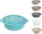 Plastic Colander Food Sieve Strainer Basket for Food Washing Draining Pasta Spaghetti Rice Salad Vegetable Kitchen Cooking Hobby (31cm - Turquoise)