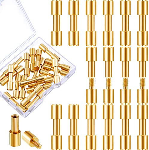 Lot de 20 boulons de fixation en laiton de 6 mm de diamètre - Rivets de verrouillage tactiques EDC pour couteau - Quincaillerie pour couteau, vis, couteau - Fournitures de fabrication de couteaux