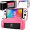 TECHGEAR Ergo Grip - Custodia per Nintendo Switch OLED, morbida cover posteriore protettiva in silicone TPU, impugnature ergonomiche e imbottite, compatibile con supporto e Joy-Con [leggera,