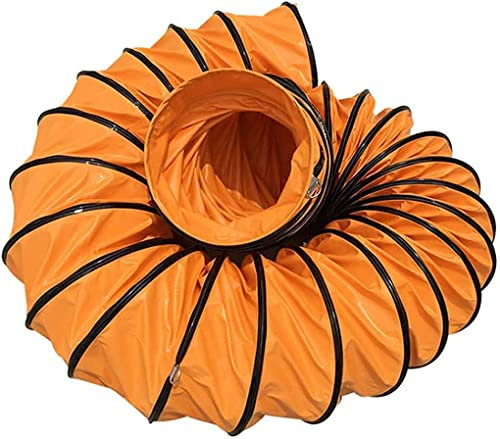 bimiti Tubo di ventilazione flessibile in PVC, diametro 300 mm, lunghezza 5 m, con anello a D e ganci, tubo di scarico per ventilatore da costruzione