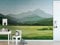 Livingwalls Fototapete Kinderzimmer Landschaft Berge Grün Blau Grau 382981 The Wall 3,71 m x 2,80 m Babyzimmer Wohnzimmer