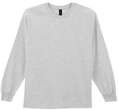 Gildan Ultra Cotton Adult Long Sleeve T-Shirt, Ash Grey, L