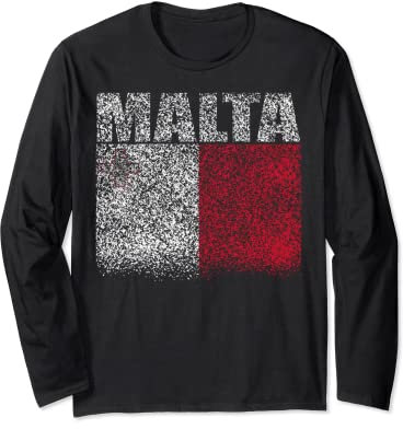 Regalo souvenir bandiera nazionale di Malta per uomini donne Maglia a Manica