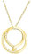 Sofia Milani - Damen Halskette 925 Silber - vergoldet/golden - mit Zirkonia Steinen - Kreis Anhänger - N0639
