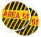 Vinyl-Aufkleber (2 Stück) 10 cm – Area 51 Warnschild Aliens für Laptops, Tablets, Gepäck, Scrapbooking, Kühlschränke #50112