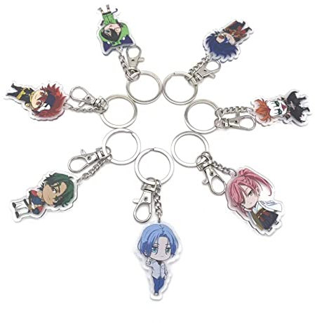 Xingbiyou Anime SK∞ Schlüsselanhänger set,7 Stück Acryl Schlüsselanhänger,Anime-Motiv Doppelseitig Transparent Anhänger Schlüsselring (Style 5)