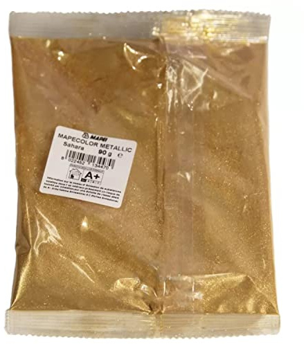 Mapei Fugen-DesignGlitter MAPECOLOR METALLIC 90g Sahara (ähnlich wie Gold) - Pulverpigment zum Mischen mit Kerapoxy Easy Design zur Erzeugung eines Metallic-Effekts in Fugen