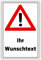 Achtung Schild Ihr Wunschtext personalisierbar 30cm x 20cm/DIN A3 hergestellt aus robustem Aluminium/PVC/Aufkleber mit Wunsch-Text personalisieren selbstklebende Rückseite (Weiß 20cm x 30cm Aluminium)
