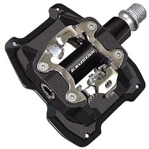 EXUSTAR E-PM831 MTB Pedal 92x89mm in Aluminium 6061 Black -