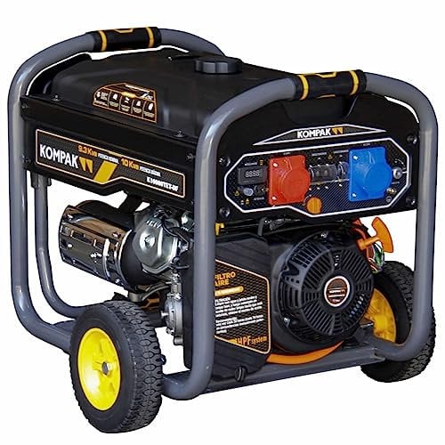 Gas Stromgenerator 2-in-1 | Propangas (LPG) & Benzin | Typ K 10000, max. 10 kVA, 21 A INKL. GRATIS 3 Mtr. Absaugschlauch