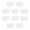 (Set of 10) Wham 25L Plastic Storage Boxes Crystal Clear Box & Lid Storage Boxes Stackable Nestable Container Organiser Multipurpose use Made in UK
