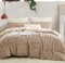 Sedefen Housse de Couette 220x240 cm Kaki Peluche Flanelle Hiver Chaude Duveteuse Parure de lit 2 Personnes + 2 Taies d'oreiller 65x65cm Adulte Ado Linge de lit Avez Fermeture Éclair