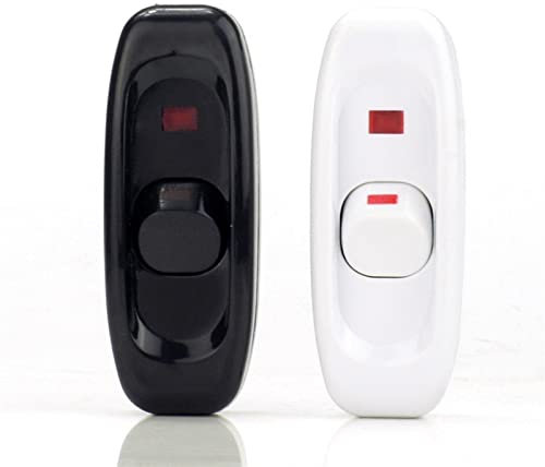 elektronischer Schalter 10A 250V ON Off Druckschalter Tisch Led Lichter Online Midway Steuerschalter Cab Nachttischlampe Netzschalter GW320 1St (Color : White, Size : 2-GANG-250V 10A)