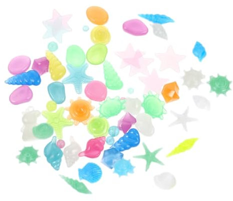 LALAFINA Lot de 50 Pierres Décoratives pour Aquarium avec Veilleuse