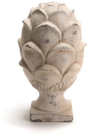 Dibor Stone Pine Cone Garden Ornament Antique Style Concrete Grey Garden Decoration Finial Ornament (Small)