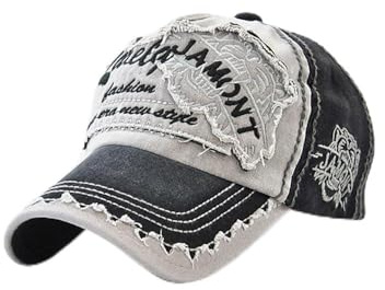 Klassische Baseballkappe im Retro-Stil, gewaschen, Jamont Tigerkopf, neutrale Outdoor-Kappe