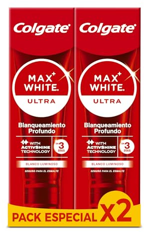 Colgate Dentifricio Sbiancante Max White Ultra Active Foam 50 ml I Denti Più Bianchi in Soli 3 Giorni * I Azione Ossigenata ad Assorbimento Profondo I Clinicamente Testato I Sbiancamento denti