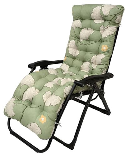 HOUSN Liegenauflage, Auflage Gartenliege, Hochlehner Auflage, Schwungliege,8cm Extra Dicke Gartenstuhl Sitzauflagen mit Krawatte, Auflagen für Deckchair, Urlaub, Innen, Außen,9,53 * 170 * 8cm