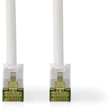NEDIS CAT7-Netzwerkkabel - S/FTP - RJ45 Stecker - RJ45 Stecker - 5.00 m - Snagless - Rund - LSZH - Weiss - Label
