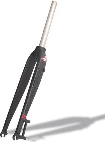 HZXQCVB Vélos De Montagne Fourche Rigide 26IN/27.5IN/29IN Frein À Disque Fourche en Alliage D'aluminium Tube Droit 1-1/8'' Blocage Rapide 9mm Fourche Avant pour Vélos(Black)