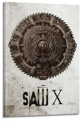 LQSBYNHR Saw X Poster, Wandkunst, Vintage, ästhetisches Poster, dekoratives Gemälde für Wohnzimmer, Schlafzimmer, elegantes Poster, 30 x 45 cm, Rahmenstil