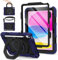 ROISKIN Custodia Cover per iPad 11/10 Generazione 11/10.9 Pollici 2025/2022 A16 con Protezione Dello Schermo, Tracolla e Portapenne, Custodia Antiurto Militare, Supporto Girevole per Bambini, Blu Navy