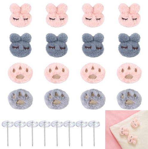 JSMTKJ 16 Clips Antideslizantes para Edredones con Diseño de Peluche Sujetadores de Funda Nórdica Multifunción Material Suave y Seguro para Hogar, Viajes y Niños