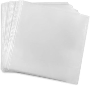 100 x 12 Outer Vinyl Record Sleeves | Density Covers to Fit LP Albums | UV Resistant | 450 Gauge Plastic Polythene Sleeves