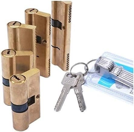 ApuaVireo&Co 1 Serrure à Cylindre de Porte biaisée 65 70 80 90 115 mm Cylindre AB clé antivol entrée Serrure de Porte en Laiton Noyau allongé clés étendues Serrure à Barillet(70(30 40))
