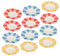iplusmile 150 Piezas Platos Desechables para Fiestas Forma de Flor Unidades Rojas Amarillas Azules Decorativos para Cumpleaños Casa