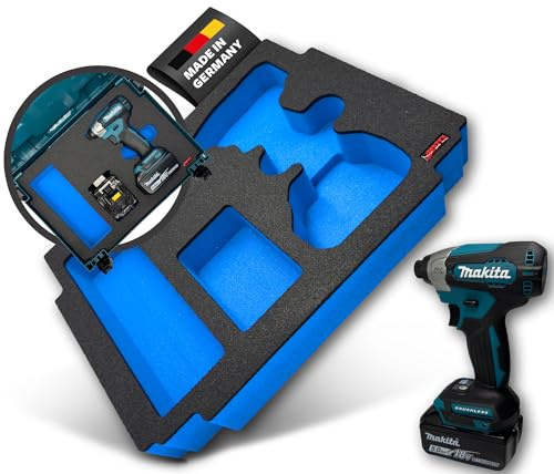 APTEX Schaumeinlage für Makita DTD 157 Akku-Schlagschrauber – Polstereinlage & Schaumstoffpolsterung für MakPac Gr. 1‑2 und Makita Zubehör