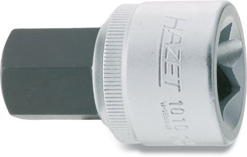 HAZET 1010-17 Hexagon Profile Screwdriver Socket with Burnished Tips - Chrome-Plated