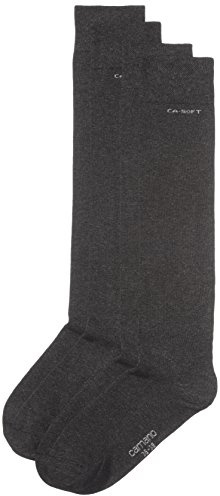 Camano Unisex 2er Pack Kniestrümpfe mit weichem Bund für Erwachsene Socken aus Baumwolle
