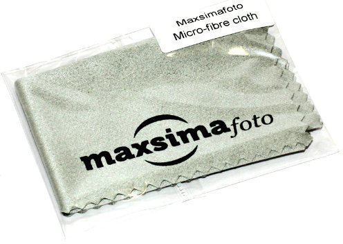 Maxsimafoto - Professional Micro Fibre Cleaning cloth - 15 x 15 cm for Lenses and cameras. Nikon, Canon, Pentax, Samsung, Olympus, Fujifilm, Sony. Also excellent for Glasses / sunglasses.