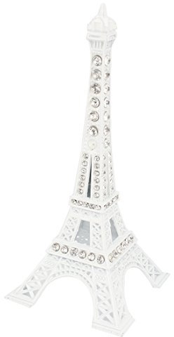 sourcing map Weiß Mini Paris Eiffelturm kleine Statue Modell Tisch Dekoration 13cm Höhe de de